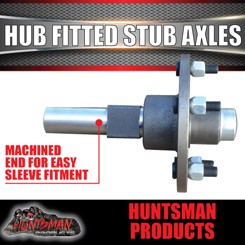 2X Trailer 4wd 5 Stud hubs 5/150 PCD 2000kg Fit to machined to sleeve Stub Axles