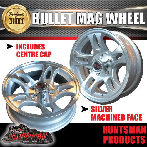 15x5 Trailer Caravan Ford Stud Pattern Bullet Alloy Mag Wheel Rim.  5/114.3 PCD