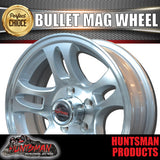 14x5.5 Bullet Caravan Trailer Alloy Mag Wheel: Ford pattern