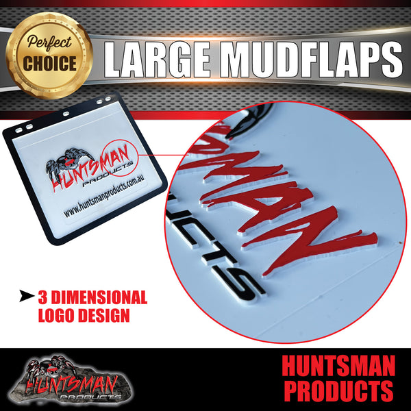 2x LARGE HUNTSMAN PRODUCTS TRUCK TRAILER 4wd & CARAVAN MUD FLAPS