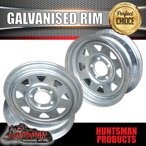 13" Galvanised Sunraysia Ford pattern Steel Boat Trailer Jetski Wheel Rim