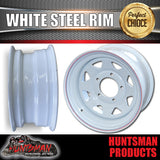 13" WHITE POWDERCOATED RIM: SUITS FORD PATTERN