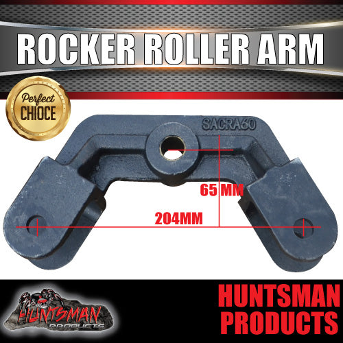 Rocker Roller Centre Arm Suits Trailer Caravan Springs. Black Painted