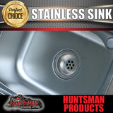 Caravan Camper Trailer Kitchen 304 Stainless Steel Sink 460mm x 360mm x 180mm