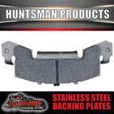 pair stainless Huntsman Products replacement trailer brake pads. suit 1 caliper