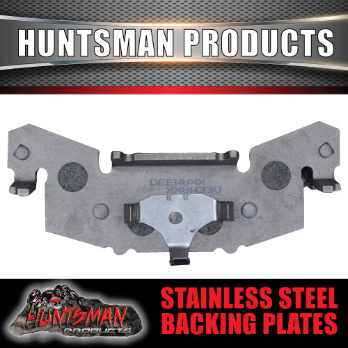 pair stainless Huntsman Products replacement trailer brake pads. suit 1 caliper. Fits Kodiak