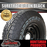 265/70R16 Suretrac A/T Tyre on16" Black Steel Rim. 265 70 16