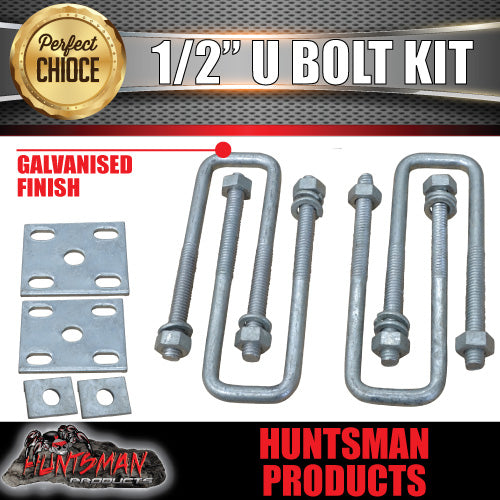 50mm x 150mm Square 1/2" Galvanised U Bolt Kit