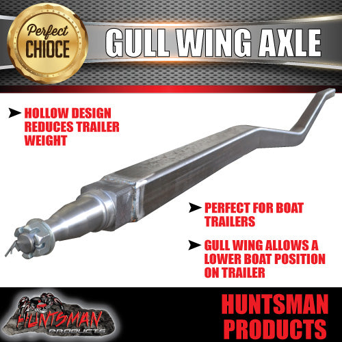 1400Kg Natura Finish Bare Gullwing Boat Trailer Axle