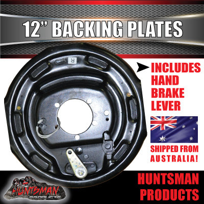 2x 12" Trailer Caravan Electric Brake Backing Plates. Quality Strong Magnets