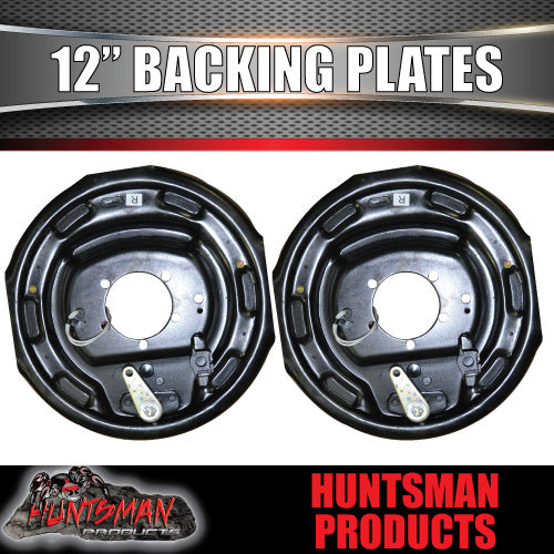 2x 12" Trailer Caravan Electric Brake Backing Plates. Quality Strong Magnets
