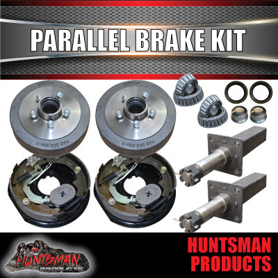 10" Parallel Trailer Electric Brake Kit + 50mm Stub Axle & Elec mounts.
