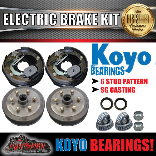 10" 6 Stud Trailer Electric Brake Kit & Japanese Bearings!.