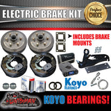 10" 6 Stud Trailer Electric Brake, Coupling Kit & p3 Controller + Jap Bearings