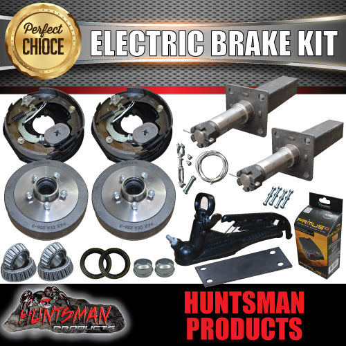 10" Parallel Trailer Electric Brake & Stub Axle Kit inc Coupling Kit & IQ Controller