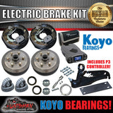 10" 6 Stud Trailer Electric Brake, Coupling Kit & p3 Controller + Jap Bearings.