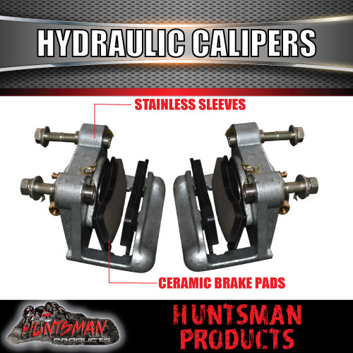 12" Trailer 6 Stud Hydraulic Disc Brake Kit With Full coupling & hyd Line kit.