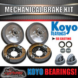 9" Trailer Caravan Mechanical Drum Brake Kit. Japanese Bearings 5 & 6 Stud.