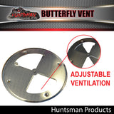 x2 Aluminium Butterfly Vents 197mm diameter