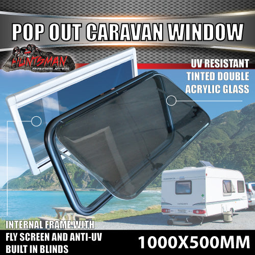 1000mm x 500mm Caravan, Horse Float, motorhome Push Out Window