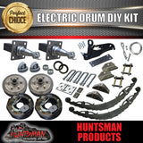 2500KG DIY Off Road Trailer Kit. Outback Springs, Electric Brakes. Stub Axles..