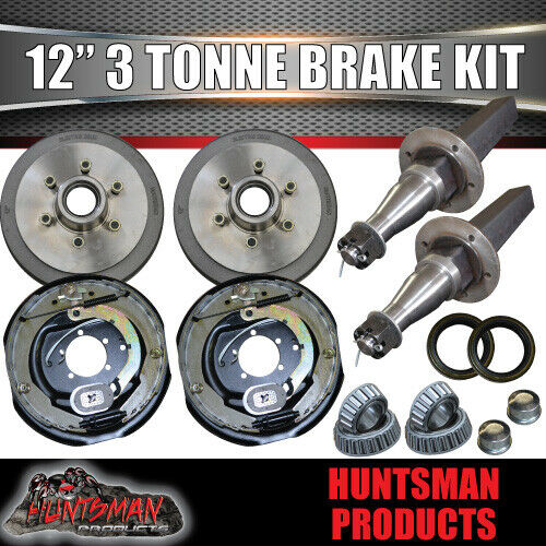 2500KG DIY Off Road Trailer Kit. Outback Springs, Electric Brakes. Stub Axles.