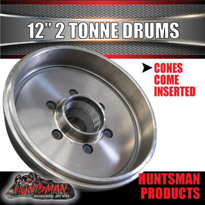 12" 2 TONNE ELECTRIC BRAKE KIT WITH JAPANESE BEARINGS & 2000KG STUB AXLES WITH MOUNTS