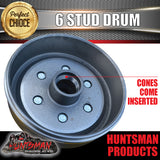 2X Trailer 10" Drums Suit 6 Stud Landcruiser Stud Pattern 6/139.7 PCD & L/M Japanese Bearings