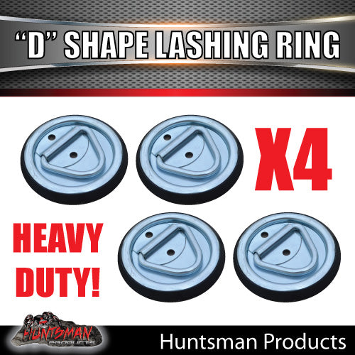 4X Lashing D Ring Tie Down Point & Metal Guard For Truck Trailer Ute