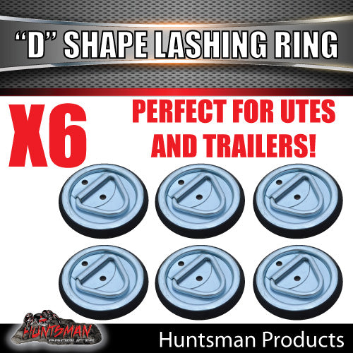 6X Lashing D Ring Tie Down Point & Metal Guard For Truck Trailer Ute