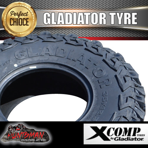 33X12.5R20 L/T 119Q 12 Ply Gladiator X-Comp Off Road Mud Tyre. 33 12.5 20