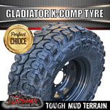 285/75R16 L/T Gladiator X-COMP Mud Tyre on 16" Black Steel Wheel. 285 75 16