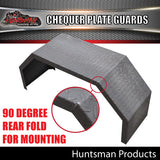TRAILER GUARDS & STEPS-OFF ROAD-SINGLE AXLE-CHEQUER STEEL FINISH
