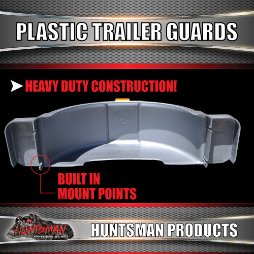 x2 Boat Trailer Grey Plastic Trailer Mudguard & Steps Suit 13