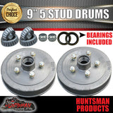 9" Trailer  Mechanical Drum Brake Kit + Coupling & Fitting Kit 5 & 6 Stud