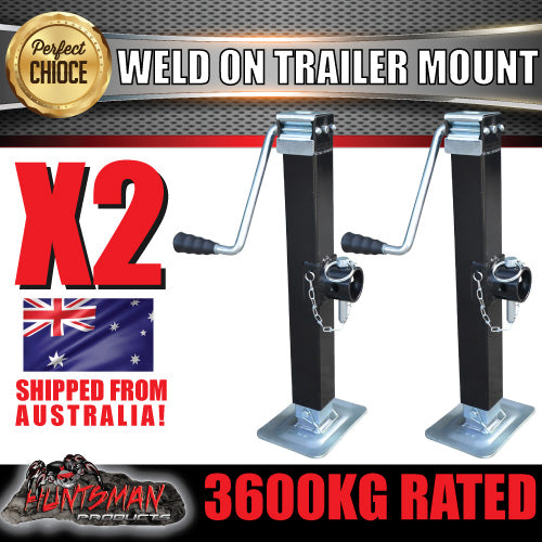 2x Trailer Caravan Canopy Jack Stand 3600kg Rated Heavy Duty 600mm Extension