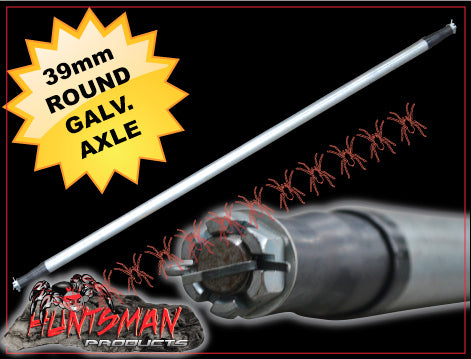 Galvanised Trailer Solid Axle 39mm Round 63