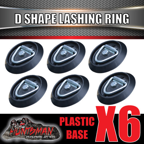 6X Lashing D Ring Tie Down Point & Plastic Guard For Truck Trailer Ute