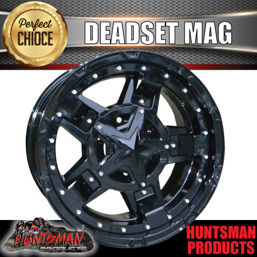 17x9, 0 Offset Deadset Mag Wheel Rim 6/139.7 pcd Fits Patrol, Hilux, Ranger, BT50, Triton, Nissan etc