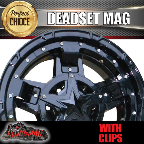 17x9, 0 Offset Deadset Mag Wheel Rim 6/139.7 pcd Fits Patrol, Hilux, Ranger, BT50, Triton, Nissan etc