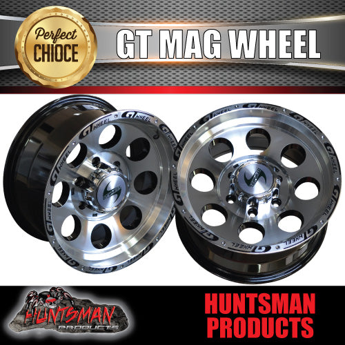 15X8 GT Alloy Mag Wheel Rim 6/139.7 pcd, -20 Offset Fits Landcruiser Nissan etc