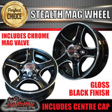 13X5 Trailer Caravan Stealth Alloy Mag Wheel: suits Ford pattern