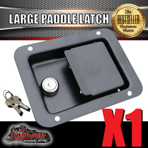 x1 Large Black Paddle Handle Lock Latch for Caravan Ute Toolbox truck