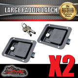 x1 Large Black Paddle Handle Lock Latch for Caravan Ute Toolbox truck