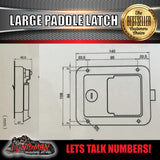 x1 Large Black Paddle Handle Lock Latch for Caravan Ute Toolbox truck