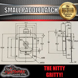 x1 Black Paddle Handle Lock Latch for Caravan Canopy Ute Truck Toolbox