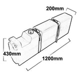 65 LITRE LONG DIESEL TANK  WITH MOUNT KIT.  DPRV65L-MK