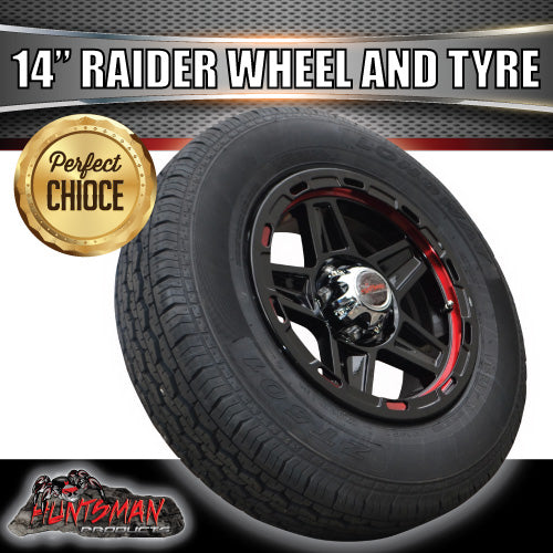14" Trailer Caravan Raider Alloy Rim & 185R14C Tyre suits Ford. 185 14