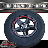 14" Trailer Caravan Raider Alloy Rim & 185R14C Tyre suits Ford. 185 14