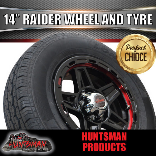14" Trailer Caravan Raider Alloy Rim & 185R14C Tyre suits Ford. 185 14
